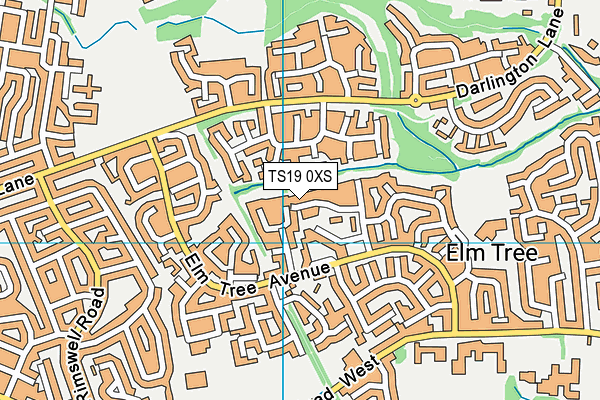 TS19 0XS map - OS VectorMap District (Ordnance Survey)