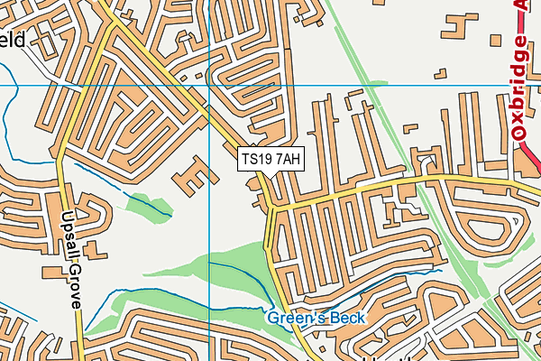 TS19 7AH map - OS VectorMap District (Ordnance Survey)