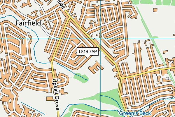 TS19 7AP map - OS VectorMap District (Ordnance Survey)