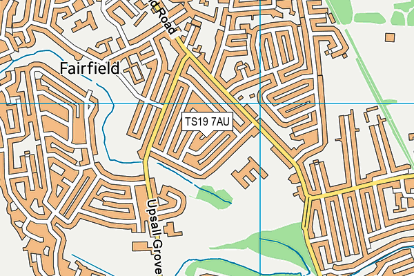 TS19 7AU map - OS VectorMap District (Ordnance Survey)