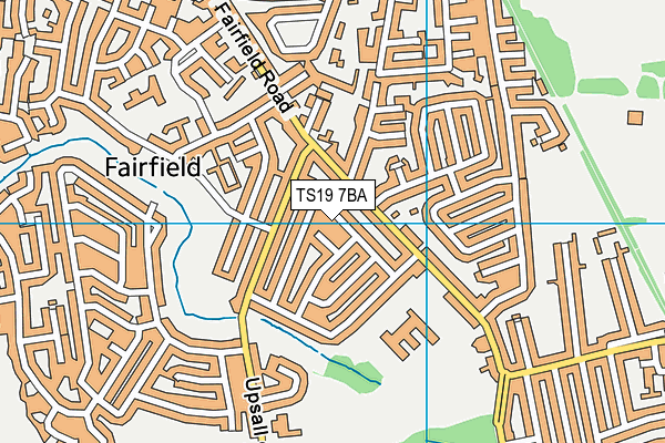 TS19 7BA map - OS VectorMap District (Ordnance Survey)