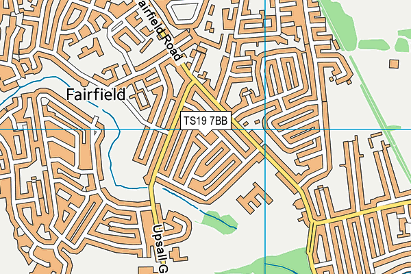 TS19 7BB map - OS VectorMap District (Ordnance Survey)