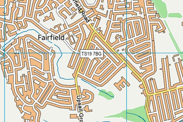 TS19 7BG map - OS VectorMap District (Ordnance Survey)