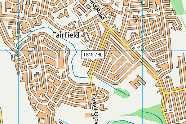 TS19 7BL map - OS VectorMap District (Ordnance Survey)