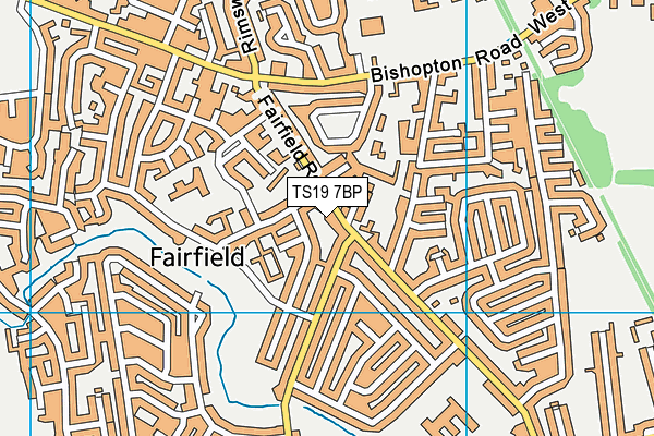 TS19 7BP map - OS VectorMap District (Ordnance Survey)