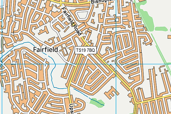 TS19 7BQ map - OS VectorMap District (Ordnance Survey)