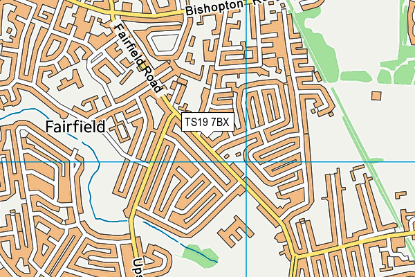 TS19 7BX map - OS VectorMap District (Ordnance Survey)