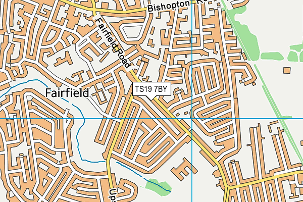 TS19 7BY map - OS VectorMap District (Ordnance Survey)