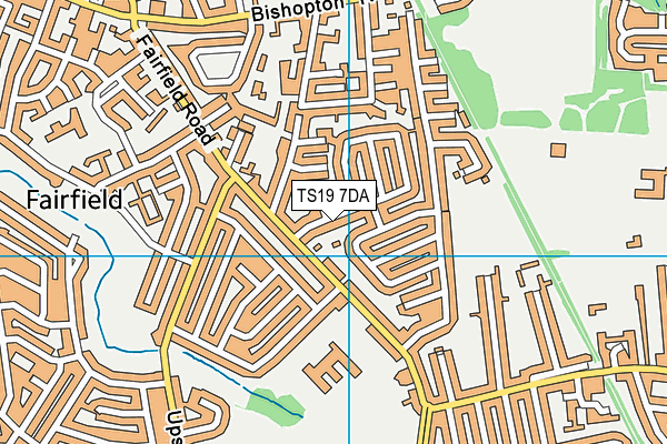 TS19 7DA map - OS VectorMap District (Ordnance Survey)