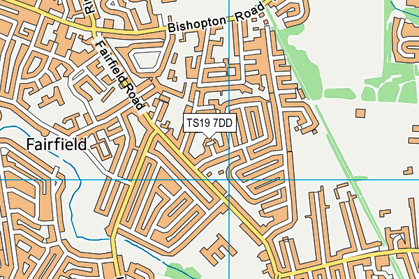 TS19 7DD map - OS VectorMap District (Ordnance Survey)