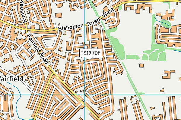 TS19 7DF map - OS VectorMap District (Ordnance Survey)