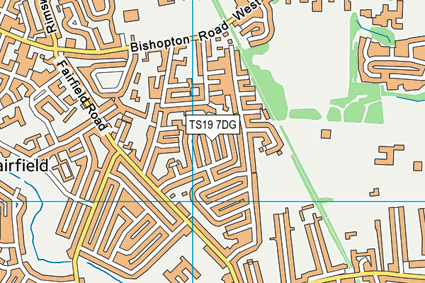 TS19 7DG map - OS VectorMap District (Ordnance Survey)