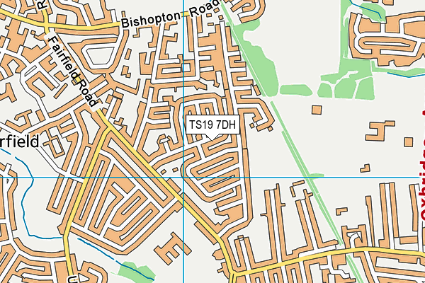 TS19 7DH map - OS VectorMap District (Ordnance Survey)