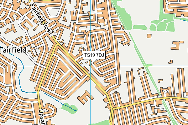 TS19 7DJ map - OS VectorMap District (Ordnance Survey)