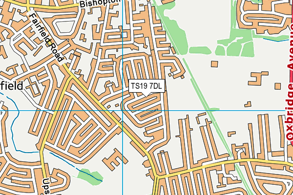 TS19 7DL map - OS VectorMap District (Ordnance Survey)