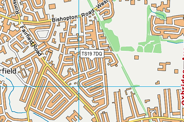 TS19 7DQ map - OS VectorMap District (Ordnance Survey)