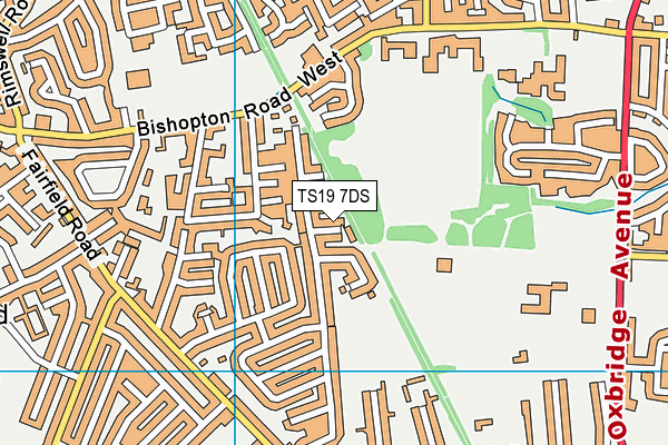 TS19 7DS map - OS VectorMap District (Ordnance Survey)