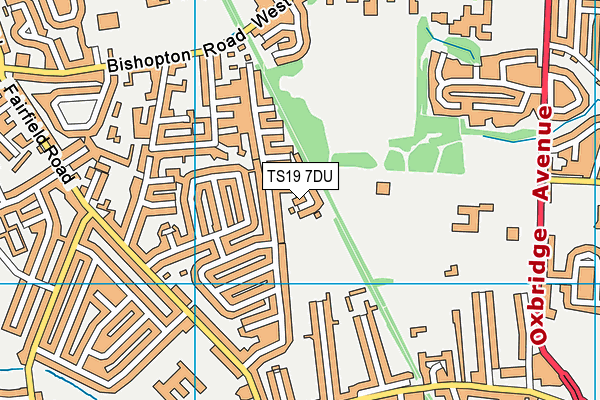 TS19 7DU map - OS VectorMap District (Ordnance Survey)