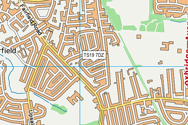 TS19 7DZ map - OS VectorMap District (Ordnance Survey)