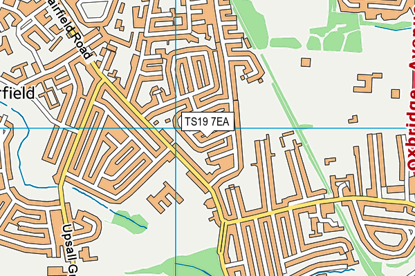 TS19 7EA map - OS VectorMap District (Ordnance Survey)