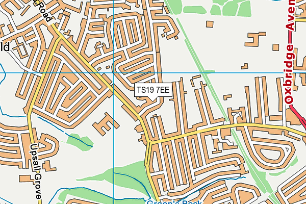 TS19 7EE map - OS VectorMap District (Ordnance Survey)