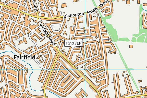 TS19 7EP map - OS VectorMap District (Ordnance Survey)