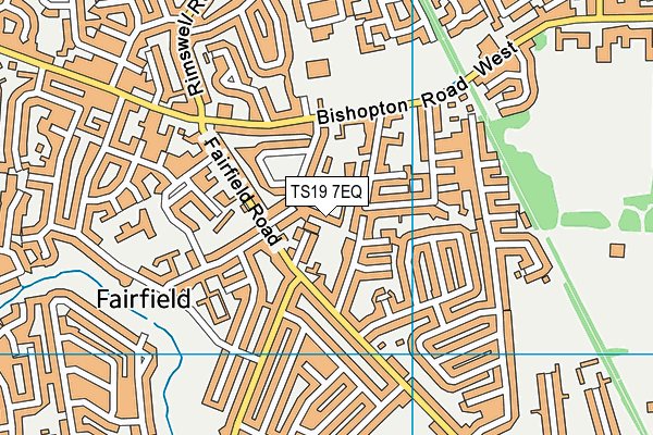 TS19 7EQ map - OS VectorMap District (Ordnance Survey)