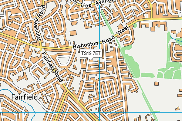 TS19 7ET map - OS VectorMap District (Ordnance Survey)