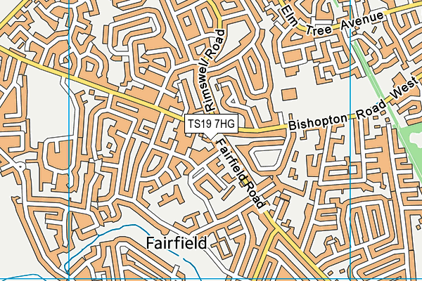 TS19 7HG map - OS VectorMap District (Ordnance Survey)