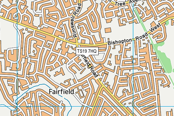 TS19 7HQ map - OS VectorMap District (Ordnance Survey)