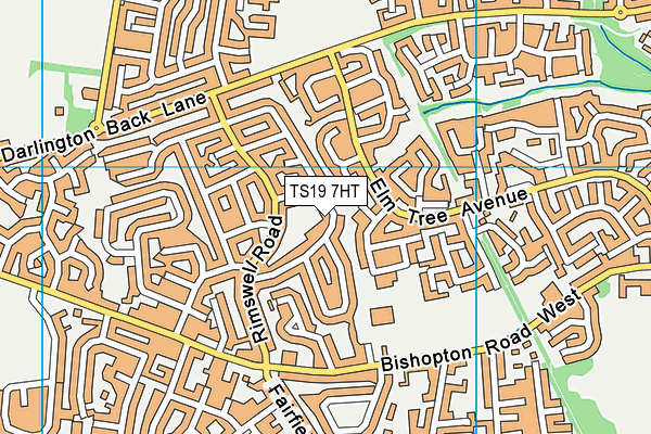 TS19 7HT map - OS VectorMap District (Ordnance Survey)