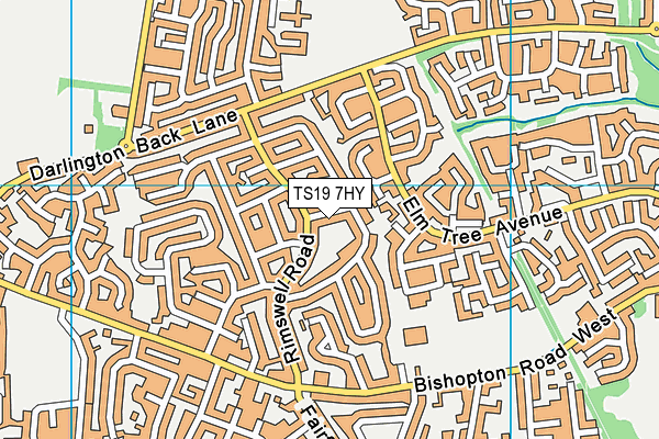 TS19 7HY map - OS VectorMap District (Ordnance Survey)