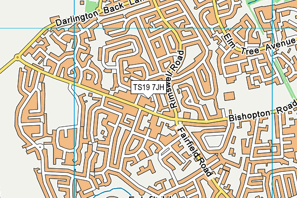 TS19 7JH map - OS VectorMap District (Ordnance Survey)
