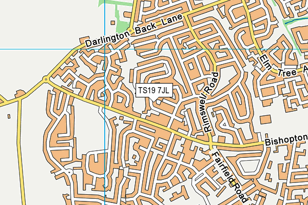 TS19 7JL map - OS VectorMap District (Ordnance Survey)