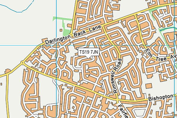 TS19 7JN map - OS VectorMap District (Ordnance Survey)