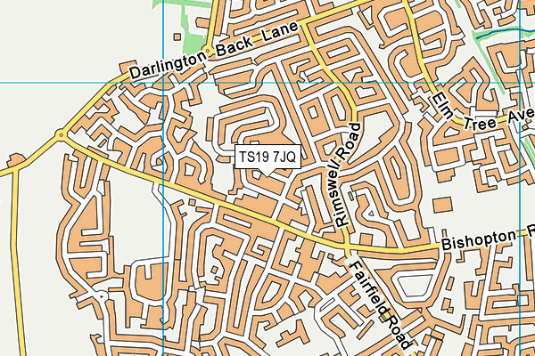 TS19 7JQ map - OS VectorMap District (Ordnance Survey)