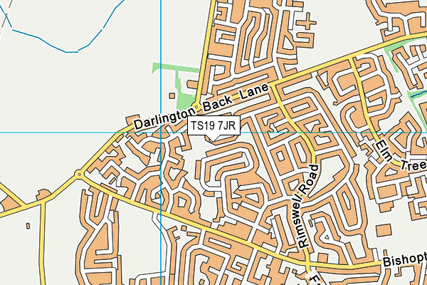 TS19 7JR map - OS VectorMap District (Ordnance Survey)