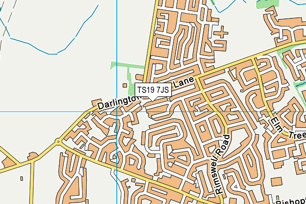 TS19 7JS map - OS VectorMap District (Ordnance Survey)