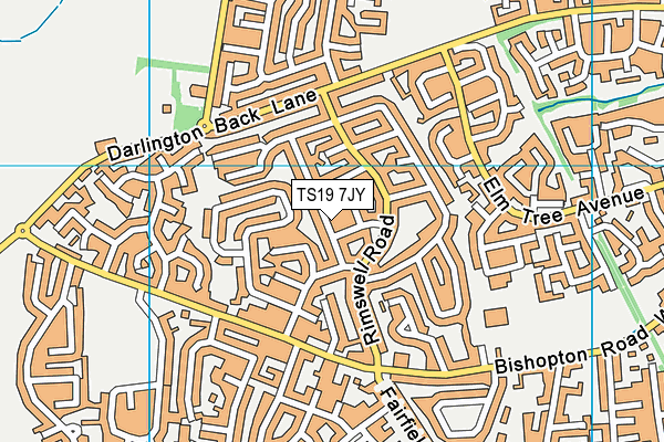 TS19 7JY map - OS VectorMap District (Ordnance Survey)