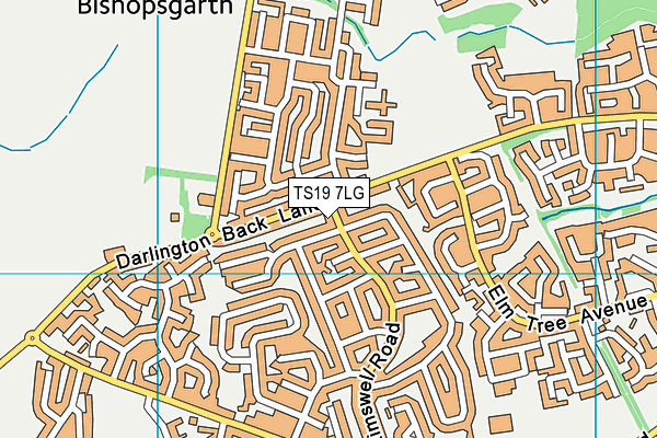 TS19 7LG map - OS VectorMap District (Ordnance Survey)