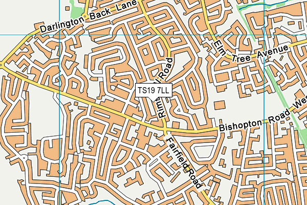 TS19 7LL map - OS VectorMap District (Ordnance Survey)
