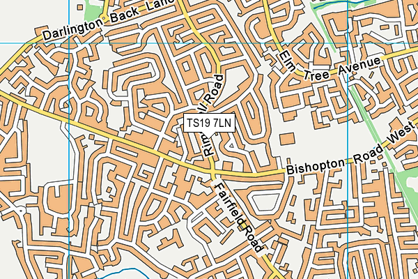 TS19 7LN map - OS VectorMap District (Ordnance Survey)