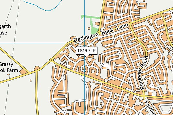 TS19 7LP map - OS VectorMap District (Ordnance Survey)