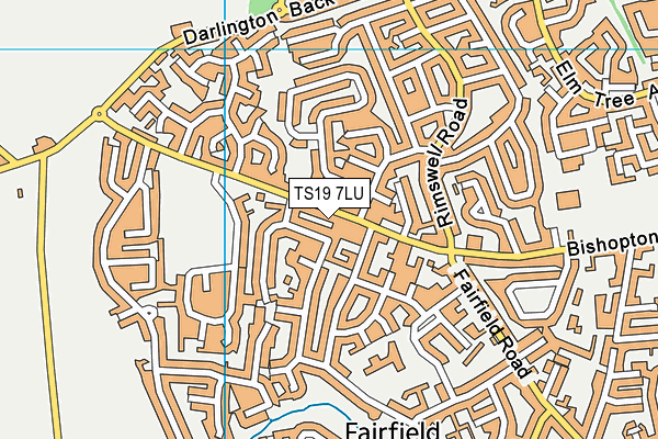TS19 7LU map - OS VectorMap District (Ordnance Survey)