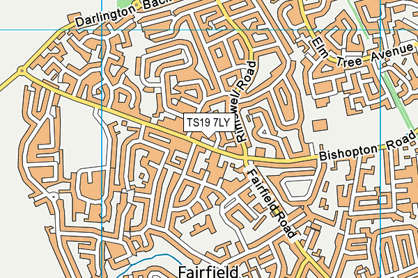 TS19 7LY map - OS VectorMap District (Ordnance Survey)