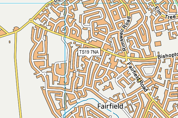 TS19 7NA map - OS VectorMap District (Ordnance Survey)