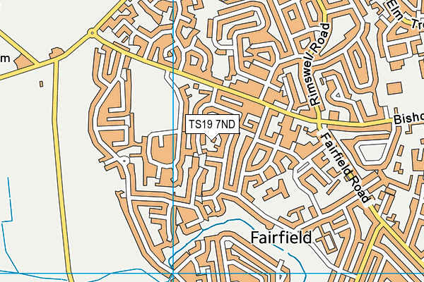 TS19 7ND map - OS VectorMap District (Ordnance Survey)