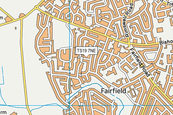 TS19 7NE map - OS VectorMap District (Ordnance Survey)