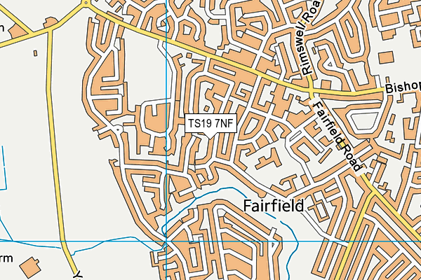 TS19 7NF map - OS VectorMap District (Ordnance Survey)