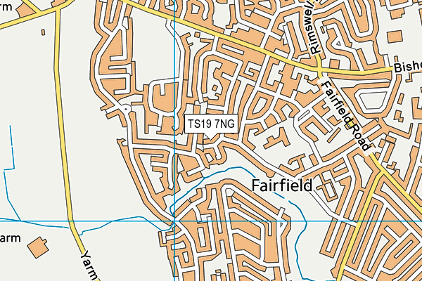 TS19 7NG map - OS VectorMap District (Ordnance Survey)